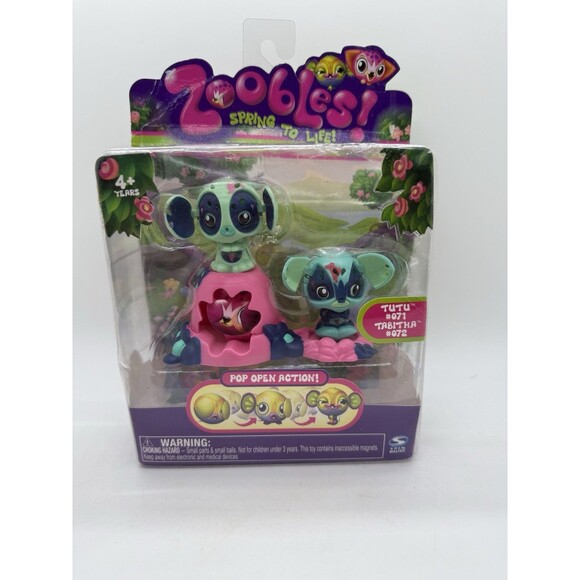 2010 Zoobles Spring to Life Tutu 071 & Tabitha 072 POP OPEN ACTION PETAGONIA NIB - Picture 5 of 7